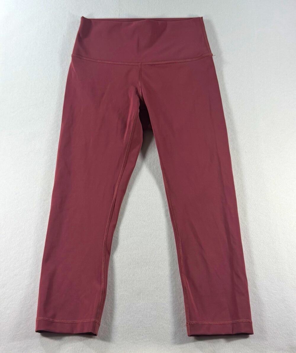 Lululemon Women’s Size 6 Mauve Dusty Rose High Rise Crop Leggings 20”